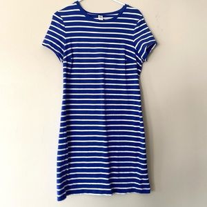 Old navy blue striped bodycon dress - large